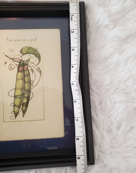 Whimsical "Two peas in a pod" picture in Frame - Picture 8 of 8